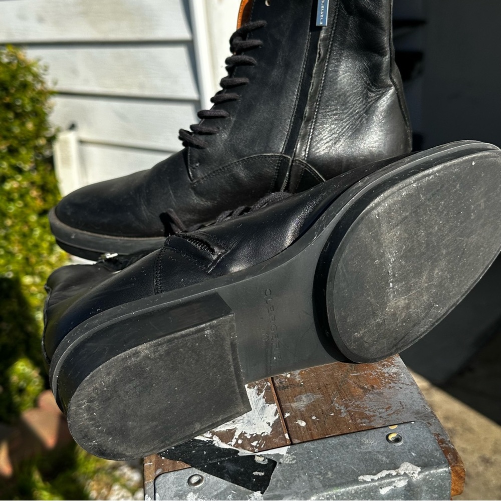 Vintage Cleregie Paris black lace up riding boots size EU 36.5 // US 6-6.5 - Picture 6 of 7